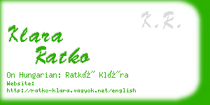 klara ratko business card